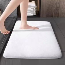 Super Absorbent Bath Mat Anti-Slip Coral Velvet Quick Dry Floor Rug for Bathroom