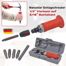 Hand Schlagschrauber Satz Schrauben L&ouml;ser Set +6 Bits Schlag Ausdreher 8-tlg