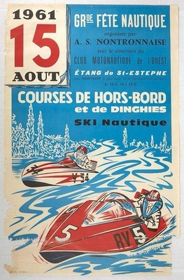 POSTER POSTER Nontron Wasserski 1961