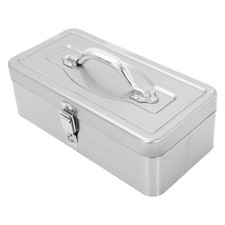 Stainless Steel Tool Chest Portable Metal Toolbox Large Capacity Organizer