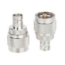2 New BNC Female to UHF Male RF Adapter Replacement For PL-259 Converter