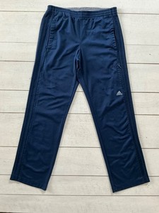 Women’s Adidas Stripe Warm Up Tracksuit Pants Size M Navy