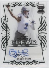 2021 Leaf Trinity Clear Auto Green Foil 6/20 Brady White #CA-BW1 Auto 0w27