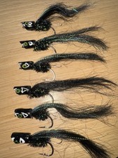 6-Fly Fishing Poopers, For Bass,pike, Etc.