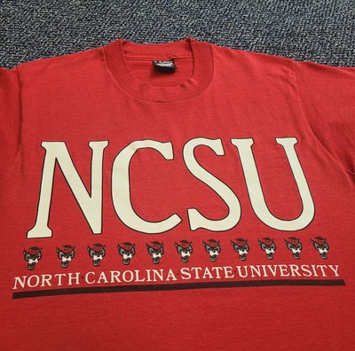 Vintage North Carolina State University Shirt Size Medium Wolf Pack 90's