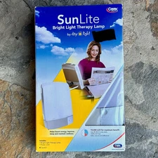 Carex Health Sunlite Bright Light Therapy Lamp P801 Silver 10,000 LUX NEW NIB
