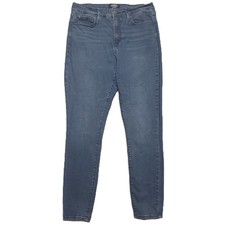 Levis Denizen High Rise Super Skinny Womens 14 29x28 Jeans Blue Stretch Denim
