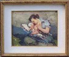 Giovanni Guarlotti ( Galliate NO 1869- Torino 1954 ) "Latte in abbondanza 1944" 