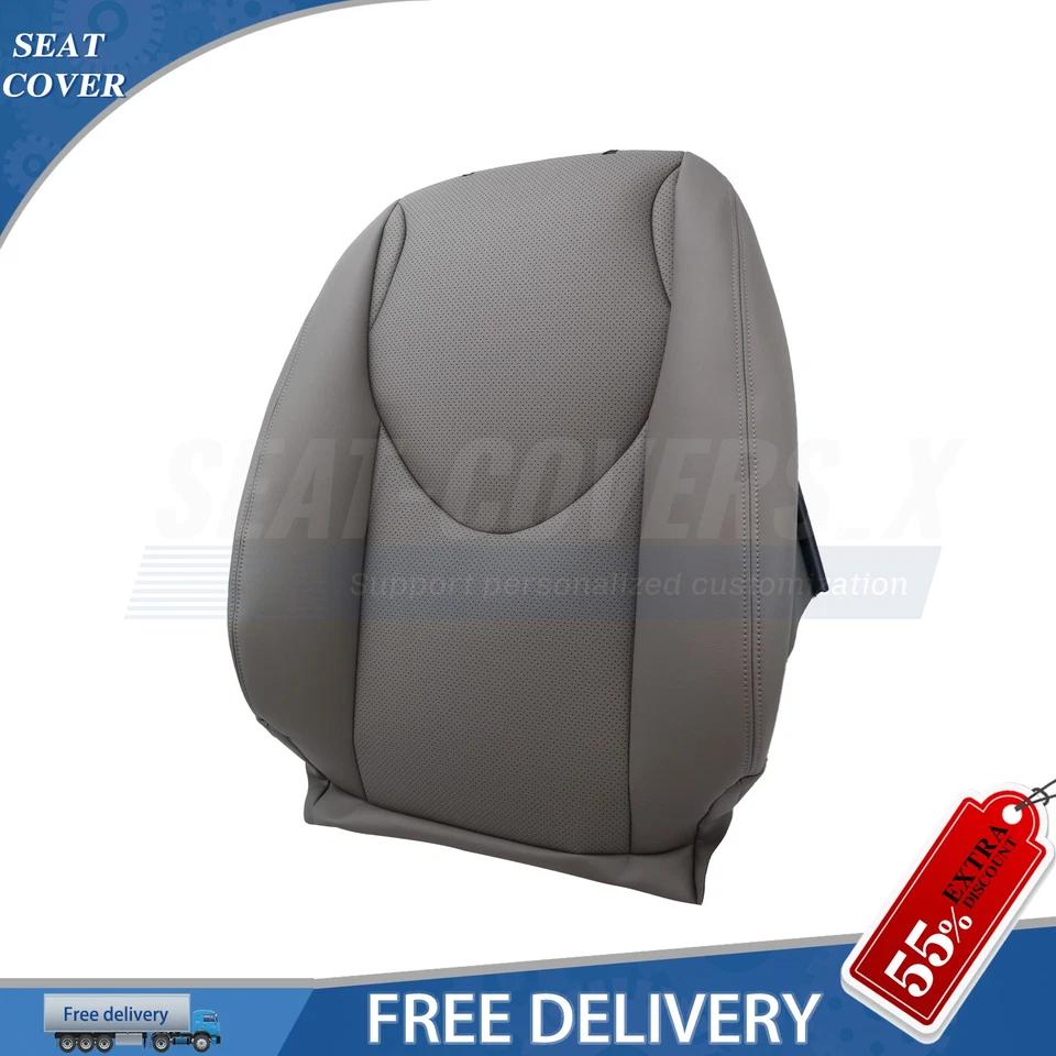 Fits 2006 - 2012 Toyota RAV4 Driver Passenger TOP Leather Seat Covers GRAY Foto 2 de 4