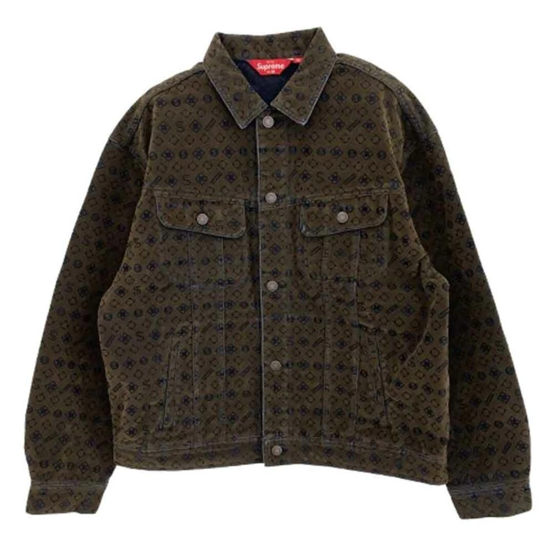 Giacca camionista Supreme 24ss denim floccato marrone M usata LIFE 0