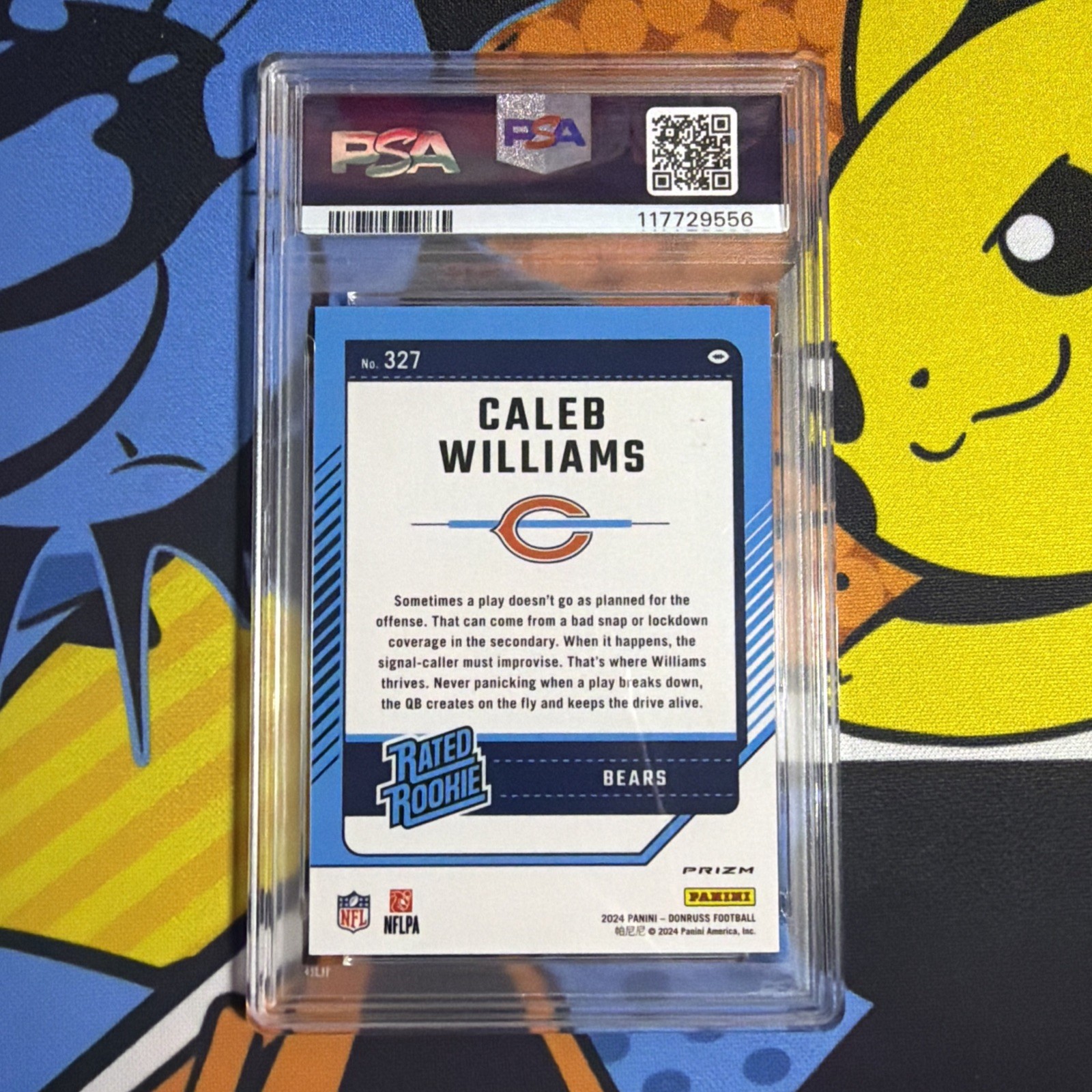 2024 Donruss Optic Preview Caleb Williams #327 Red Wave Rated Rookie PSA 10 view 2