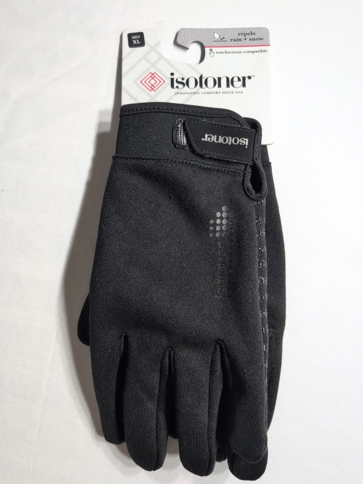 Isotoner Men's Black Smartouch Gloves