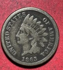 1863 US Copper Nickel Indian Head Cent! Very Good! Civil War Days!