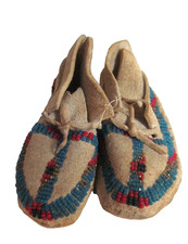 handcrafted beaded moccasins Native American- Plains or Plateau