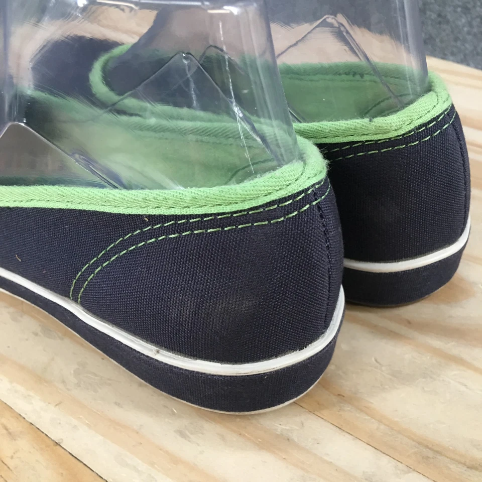 Zapatos saltamontes para mujer 7 N azul lona sin cordones zapatos planos informales cómodos Foto 3 de 4