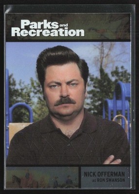 Nick Offerman Ron Swanson 2013 Parks and Recreation Foil Press Pass B #72