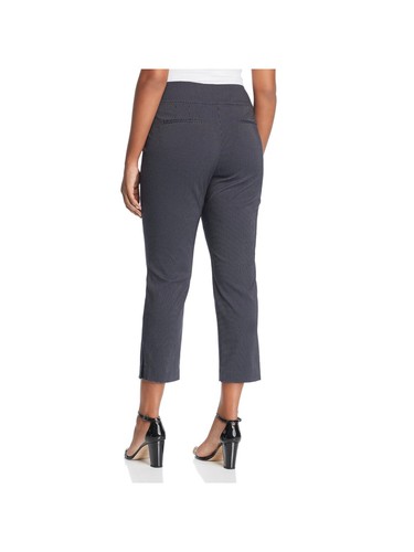 NIC+ZOE Womens Navy Polka Dot Straight leg Pants Plus 24W - Picture 4 of 6