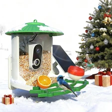 Smart Bird Feeder with Camera, 2K Live View AI Identify Birds Species with Solar