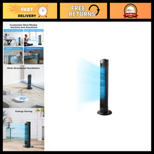 30" Oscillating Tower Fan - Quiet, 3 Speeds, Portable Cooling for Home Office