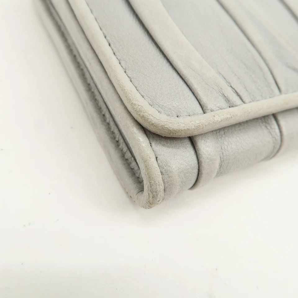 PRADA Leather Saffiano Leather Set of 3 Long Wallet 1MH132/1M1132 Auth Used F/S - Image 4 of 4