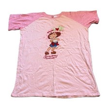 Vintage Strawberry Shortcake Night Shirt One Size Fits Most Pink