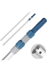 16 Foot Telescopic Aluminum Swimming Pool Pole, Attach Connect Skimmer Nets etc.