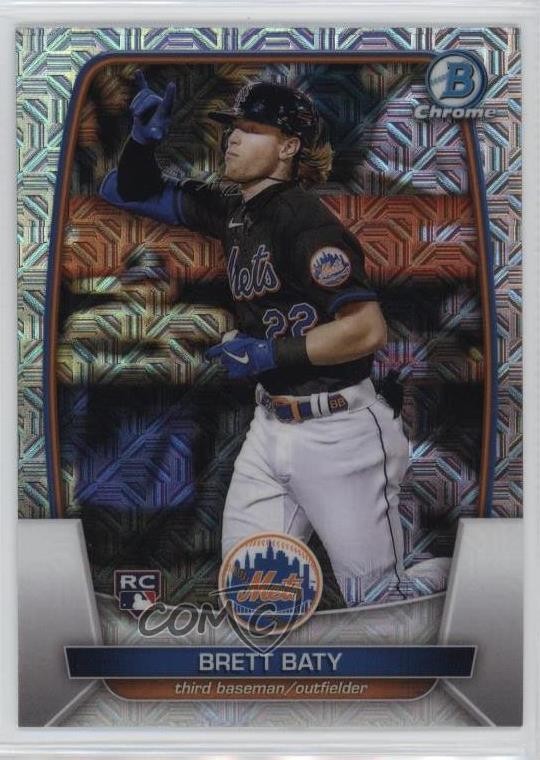 2023 Bowman Mega Box Chrome Mojo Refractor Brett Baty #80 Rookie RC 12g7