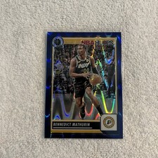 2023-24 Panini NBA Hoops Premium Stock Bennedict Mathurin 256 Blue Seismic /99