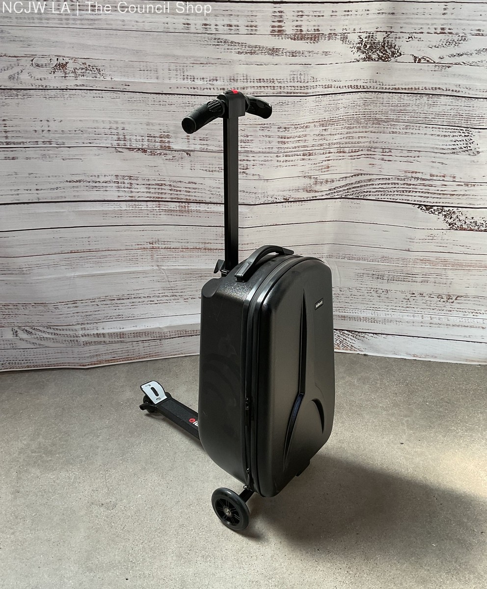 iubest Black Scooter Suitcase Carry-On Luggage