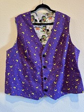 Vintage Halloween Vest /Reversible / XXL/25&rdquo;PTP -27&rdquo;L