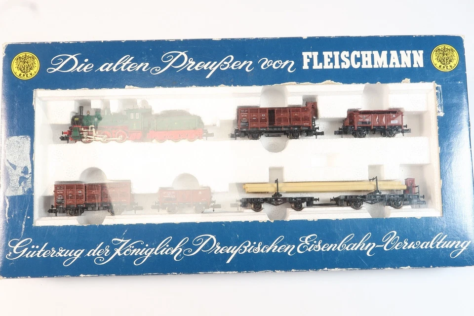 Fleischmann 7883 Zugset "Die alten Preußen" Dampflok G 4.3 + 5 Güterwagen N +OVP