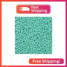 LEECOON 2mm Turquoise Color Seed Beads 100grams About 8800pcs Size 12/0 Small Se