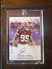 2020 Panini Origins Rookie Auto On Card Chase Young Purple /17 Redskins. rookie card picture