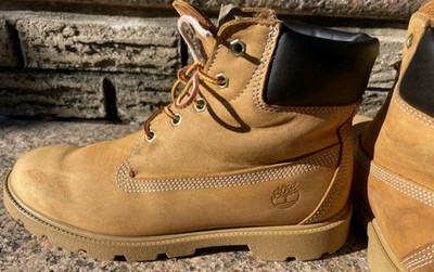 Junior Timberland Premium 6'' Boots Size 5.5Y/*7-7.5 Women Wheat Nubuck - 12909