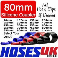 80mm Silicone Hose Joiner Coupler High Temp Coolant Air Water Hose 50mm to 1 Met