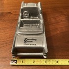 Vintage 1957 Chevy Pewter Standing Stone National Bank Coin Bank — photo 4