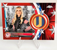 2026 Topps Chrome Olympics Lindsey Vonn Memorabilia Team USA Used Relic Red /5🔥
