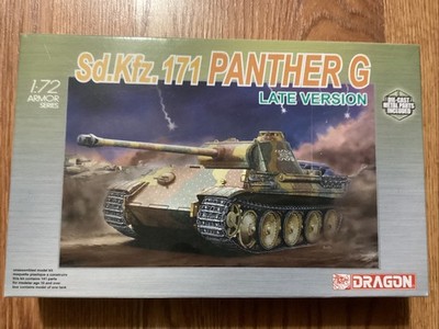 Dragon Sd.Kfz. 171 Panther G Late Version Tank 1/72 #7206 W/Die Cast Chassis