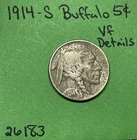 1914-S Buffalo 🦬 Indian Head Nickel 5c Vf Very Fine Details