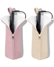 Holder  Mat for Curling Iron Flat Iron, Hot Hair Tool Travel Bag Case pink ...