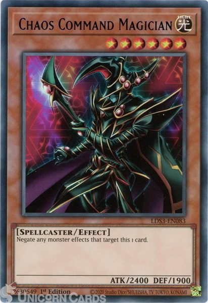 LDS3-EN083 Chaos Command Magician :: Blue Ultra Rare 1st Edition Mint YuGiOh Car