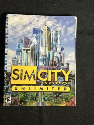 SimCity 3000 Unlimited PC Big Box CIB + Spiral Guide Maxis 2000 Free Shipping