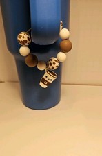 Start Your Day With Coffee Tumbler Cup Charm Purse Dangle Handmade New