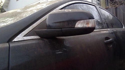 Driver Side View Mirror Power Without Blind Spot Alert Fits 09 XF 614348