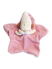 Doudou plat lutin fèe rose Nicotoy