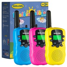 Walkie Talkies for Kids Toys Valentines Day Gifts Kid Blue Pink Yellow