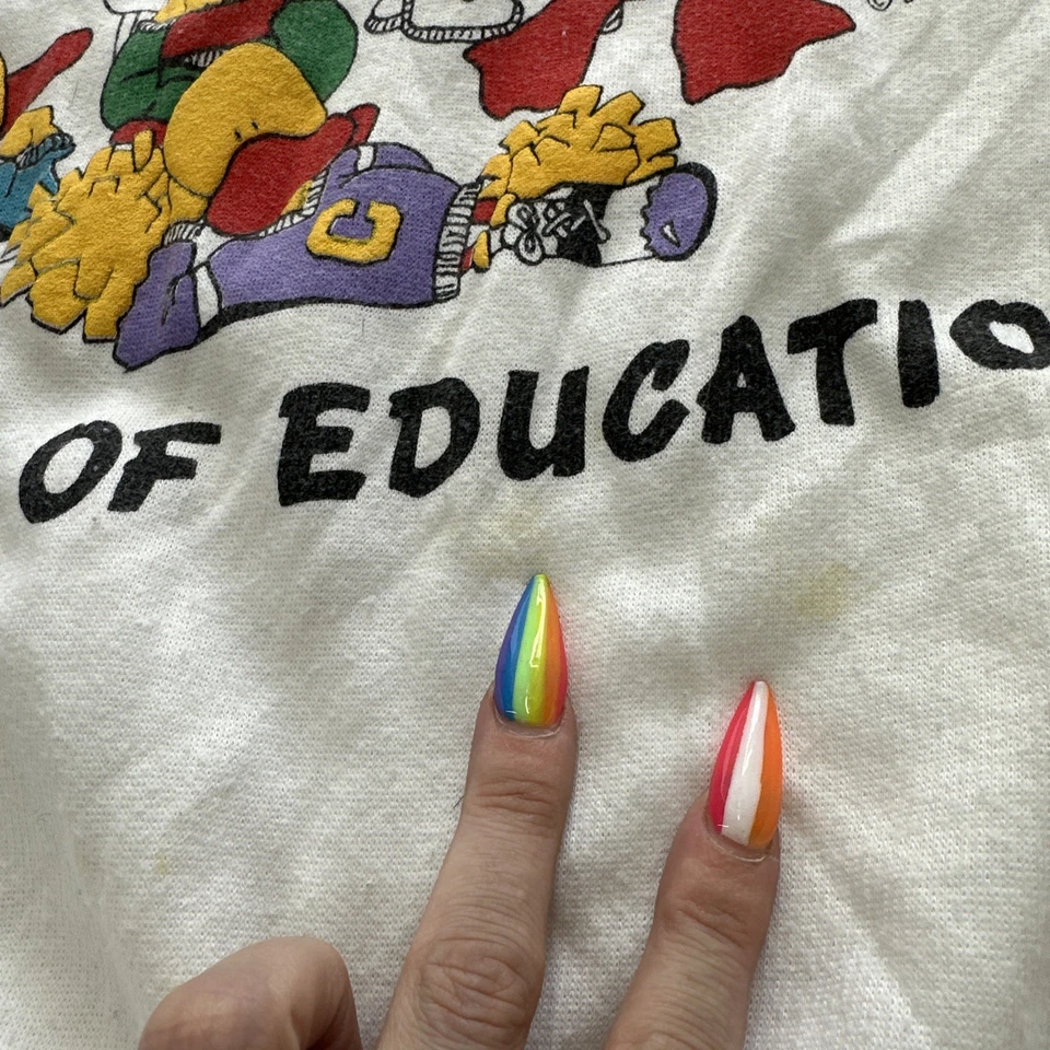 Patos infantiles vintage 1987 "aburridos de la educación" cuello redondo divertido - talla 10/12 niños Foto 4 de 4