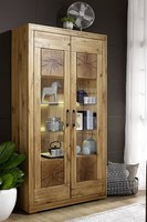 Vitrine Schrank Wildeiche Eiche 106X201Cm Massiv GeöLt Holz NEU Ovp!!!