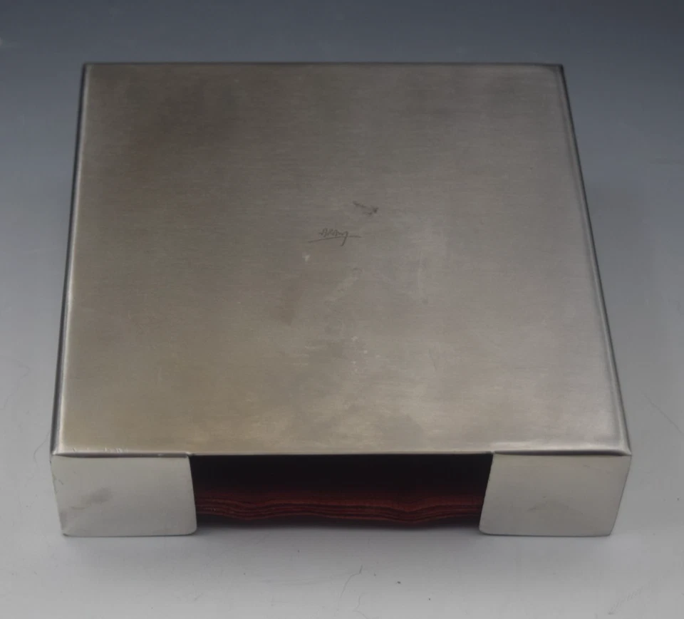 SOPORTE SERVILLETERO COPO DE NIEVE DE ACERO INOXIDABLE FIRMADO POR MICHAEL ARAM Foto 4 de 4