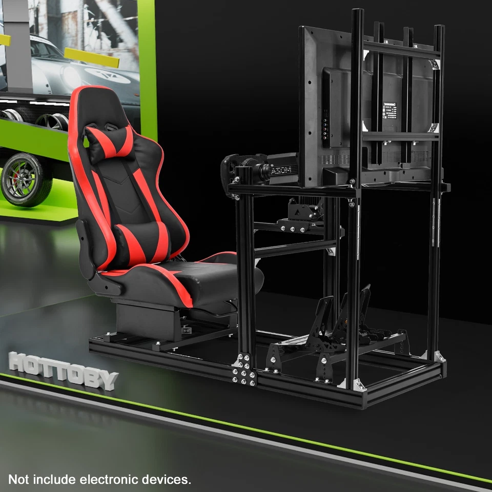 Hottoby Aluminium Racing Sim Cockpit Mit Sitz & Monitor Ständer Passend Für G923